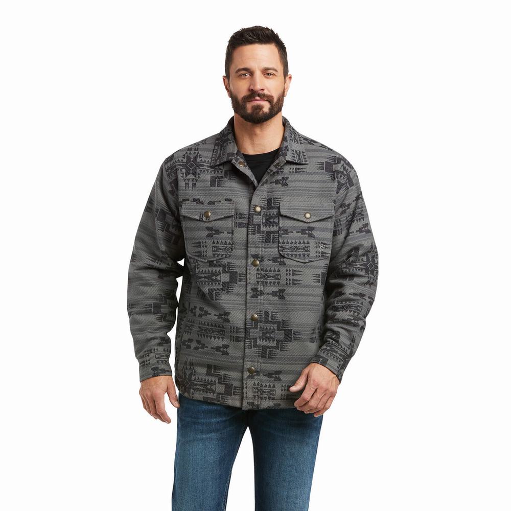 Dark Grey Ariat Retro Halderman Insulated Men\'s Jackets | RIST58374