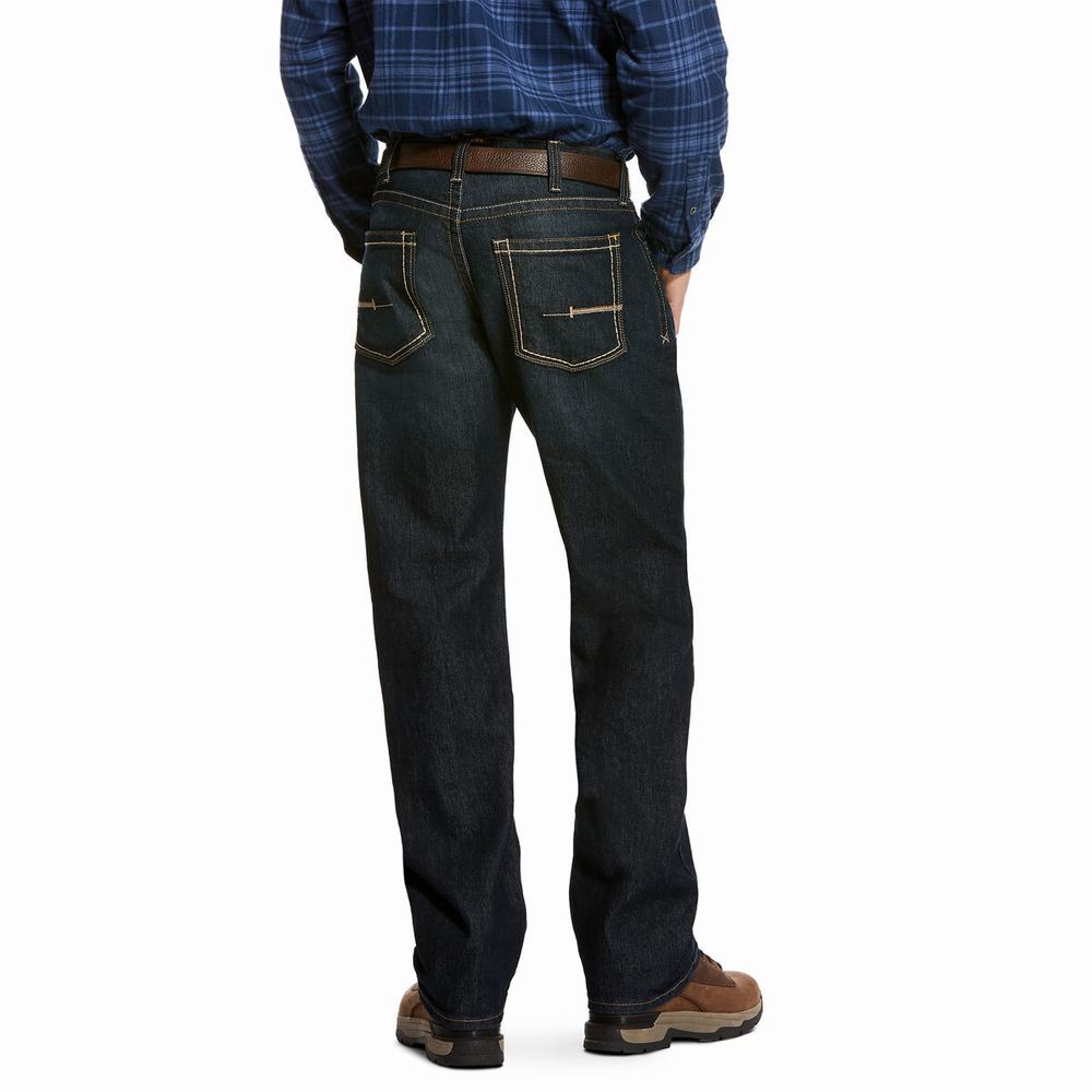 Deep Blue Ariat Rebar M5 DuraStretch Edge Men's Skinny Jeans | ILXF04378