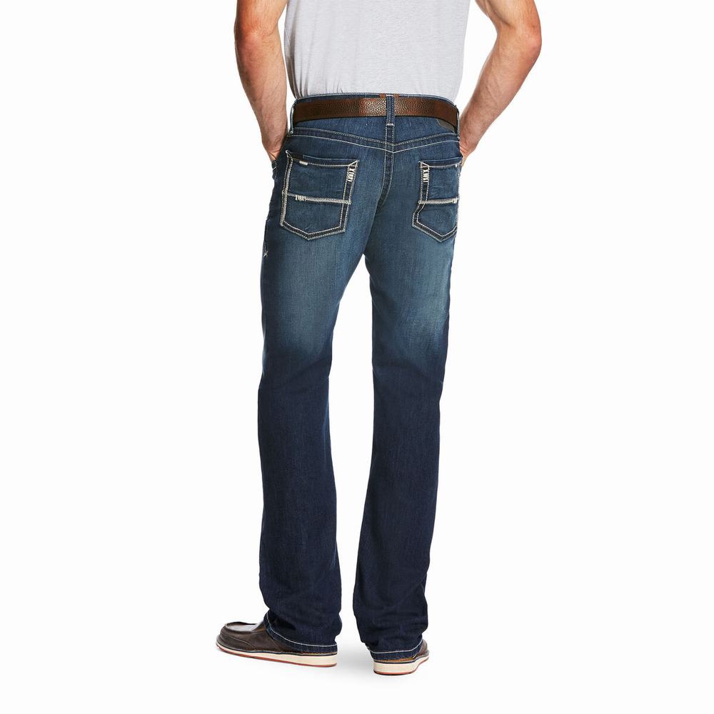 Deep Grey Ariat M5 Slim Cooper TekStretch Men's Straight-Fit Jeans | LHSU24380