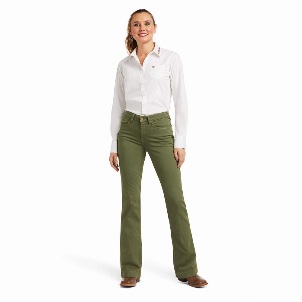 Green Ariat Slim Ella Women's Skinny Jeans | XZEN51832