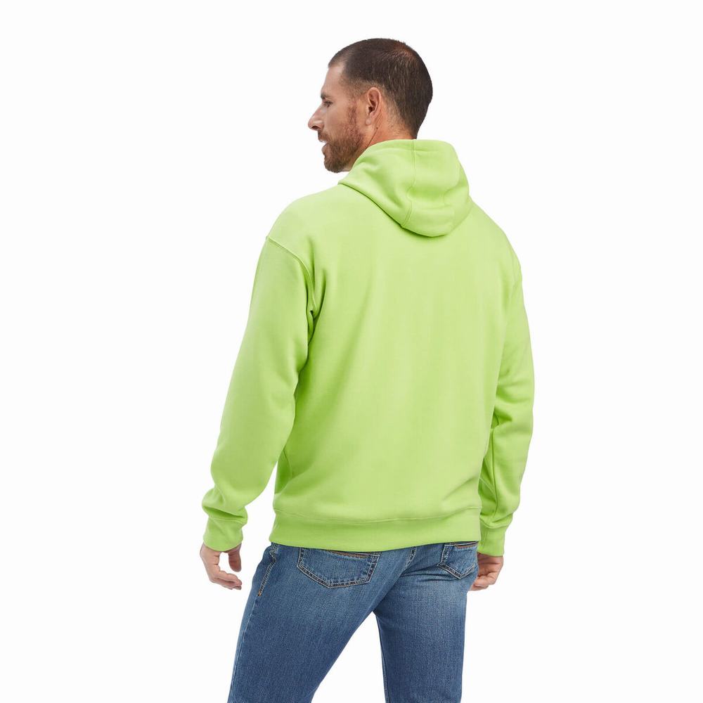 Green Ariat Southwest Men's Hoodies | MWJD60873