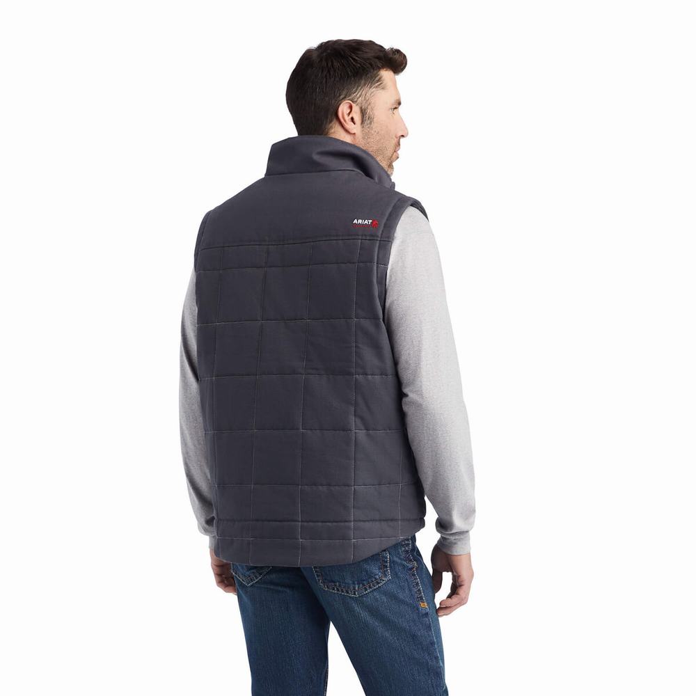 Grey Ariat FR Crius Insulated Men's Jackets | MJKU98742