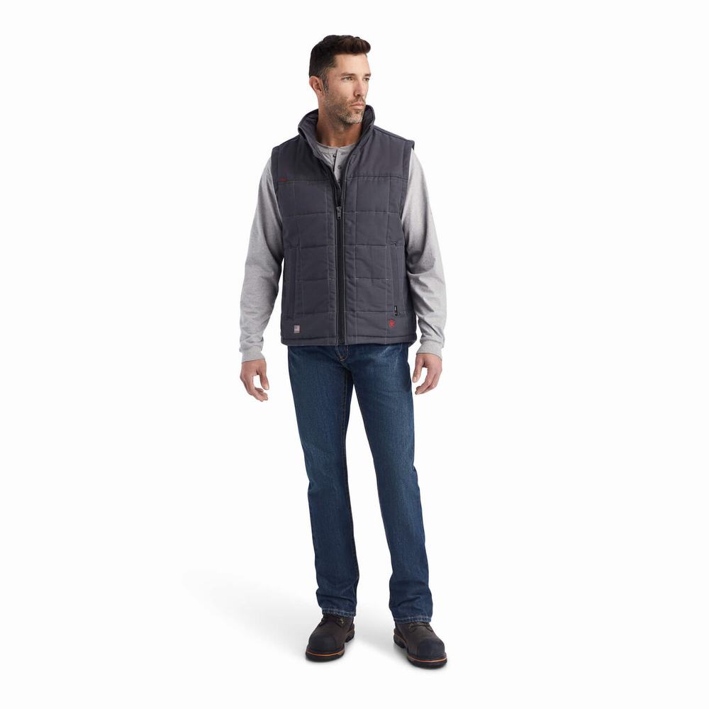 Grey Ariat FR Crius Insulated Men's Jackets | MJKU98742