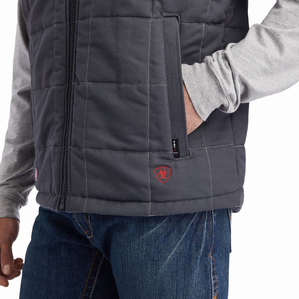 Grey Ariat FR Crius Insulated Men's Jackets | MJKU98742