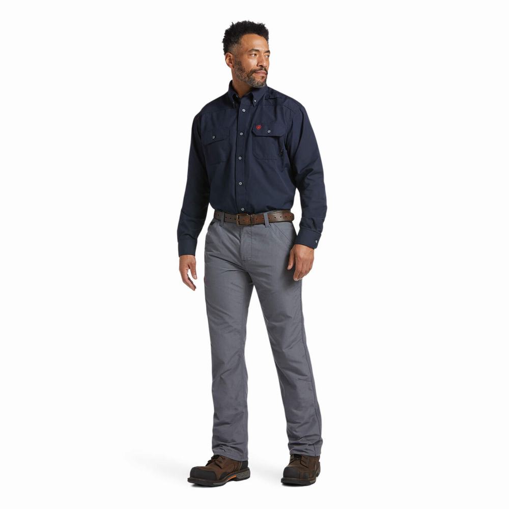 Grey Ariat FR M5 DuraLight Ripstop Men's Pants | DKNH52706