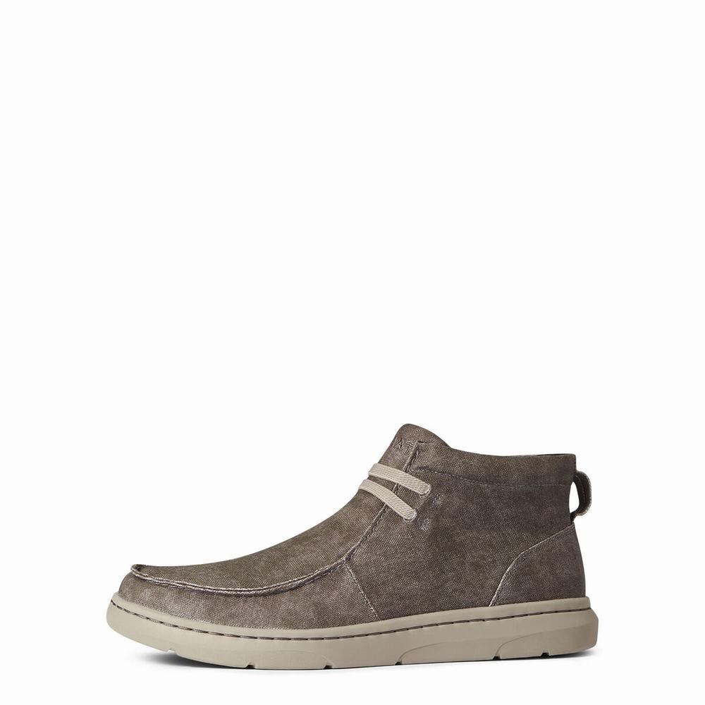 Grey Ariat Hilo Mid Men's Sneakers | YVBW02417