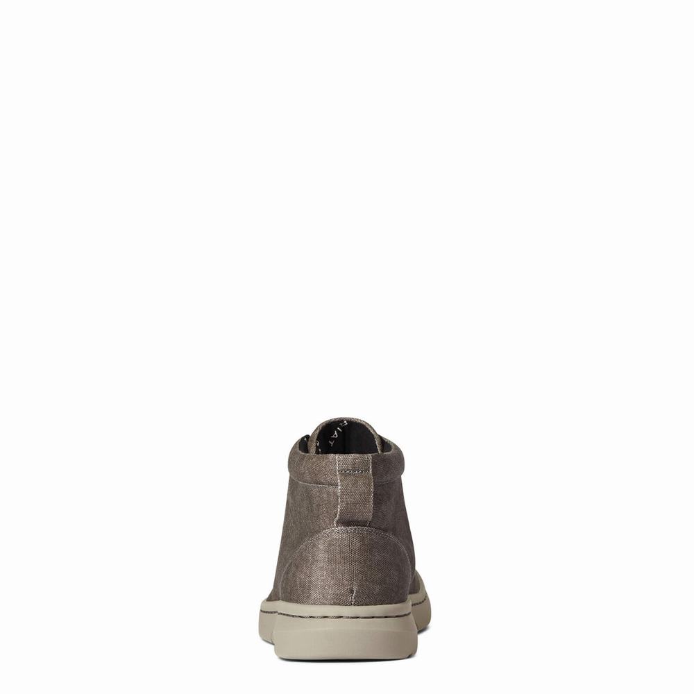 Grey Ariat Hilo Mid Men's Sneakers | YVBW02417