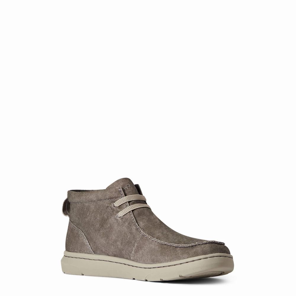 Grey Ariat Hilo Mid Men's Sneakers | YVBW02417