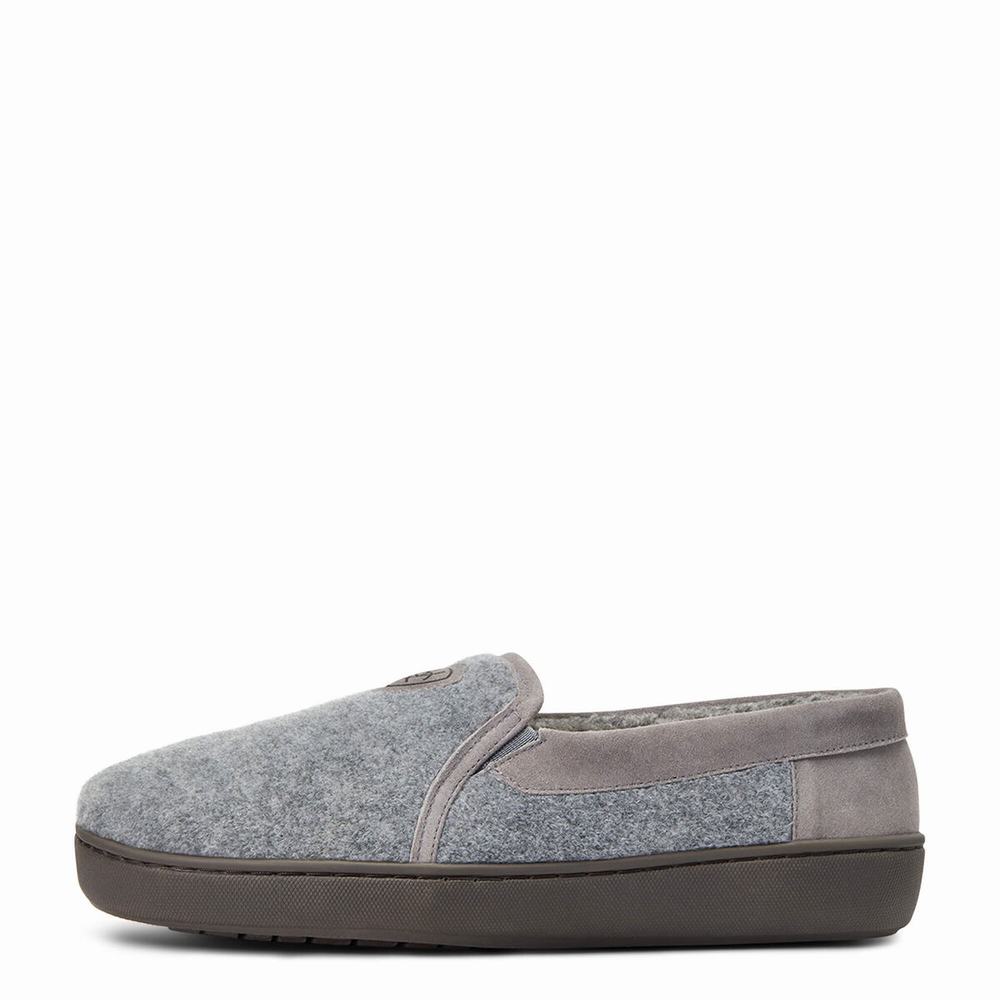 Grey Ariat Lincoln Men's Slippers | DYFU71328