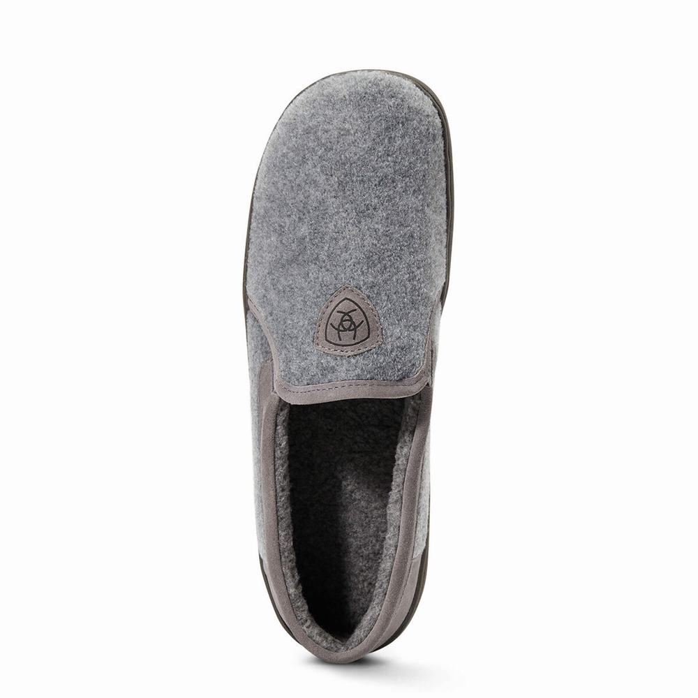 Grey Ariat Lincoln Men's Slippers | DYFU71328