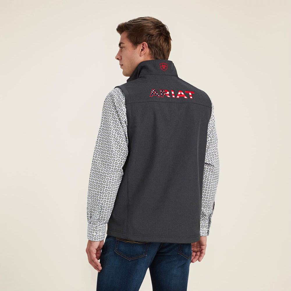 Grey Ariat Logo 2.0 Softshell Men's Jackets | EZLW49635