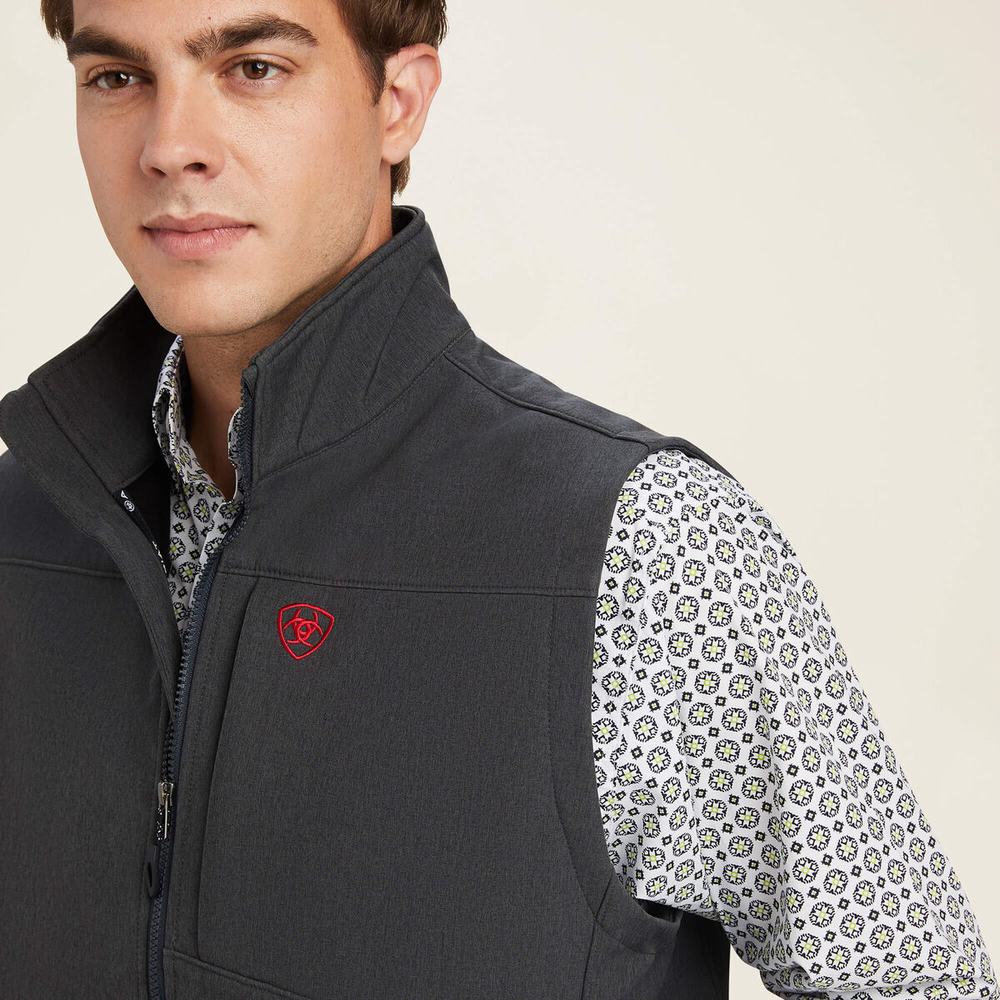 Grey Ariat Logo 2.0 Softshell Men's Jackets | EZLW49635