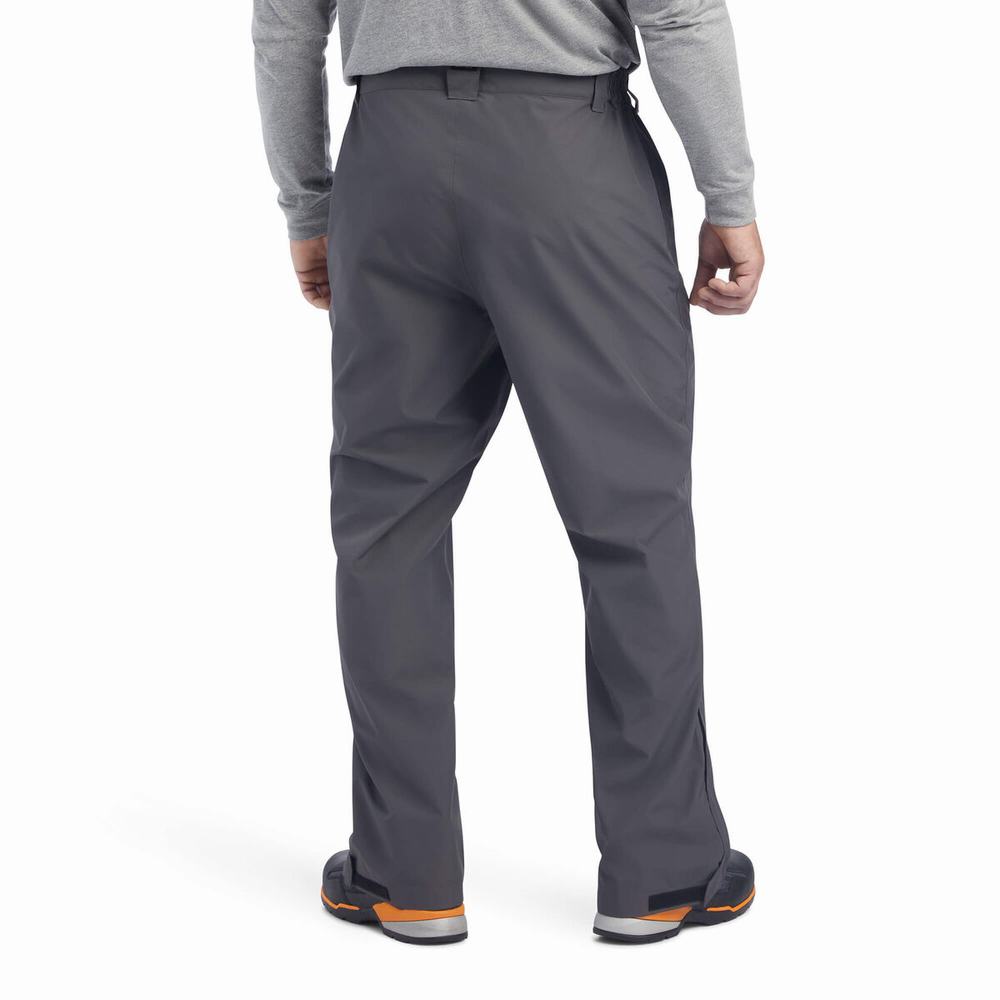 Grey Ariat Rebar Stormshell Waterproof Men's Pants | SACH06912