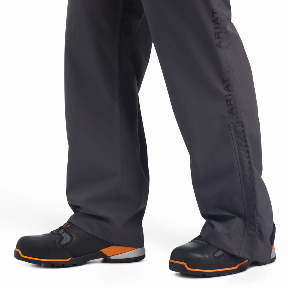 Grey Ariat Rebar Stormshell Waterproof Men's Pants | SACH06912