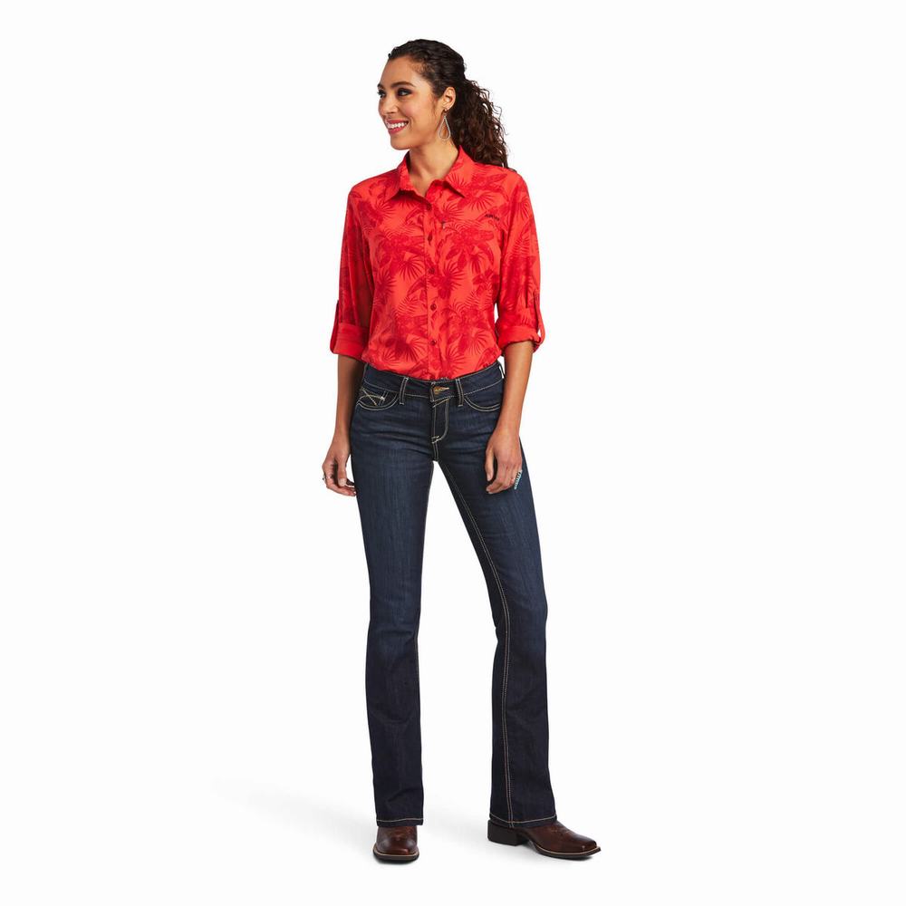 Grey Ariat VentTEK Stretch Women's Tops | WJYE15086