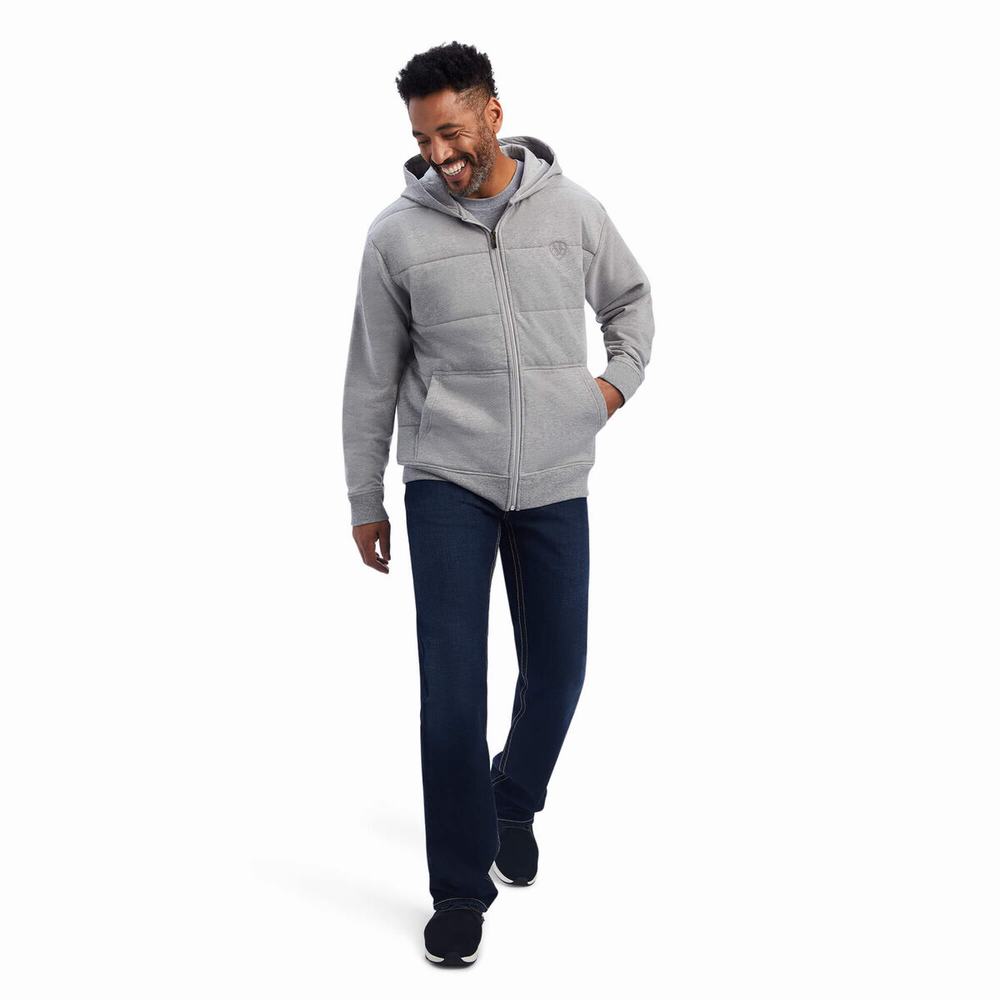 Grey Ariat Zephyr Hybrid Men's Jackets | IPJC69324