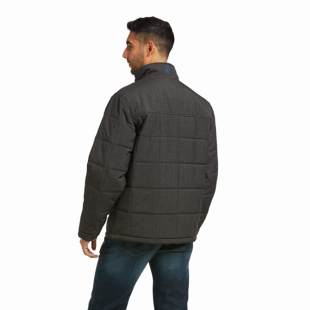 Grey Deep Blue Ariat Crius Insulated Men's Jackets | LEPA73154