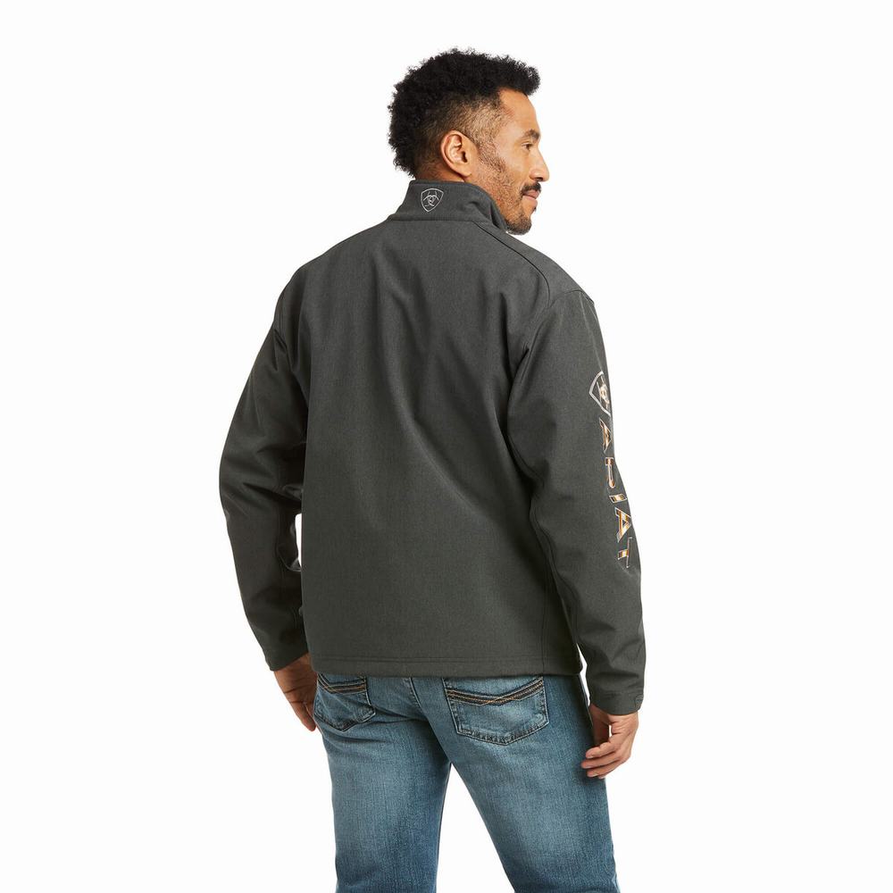 Grey Stripes Ariat Pendleton Logo 2.0 Softshell Men's Jackets | UEDP18506