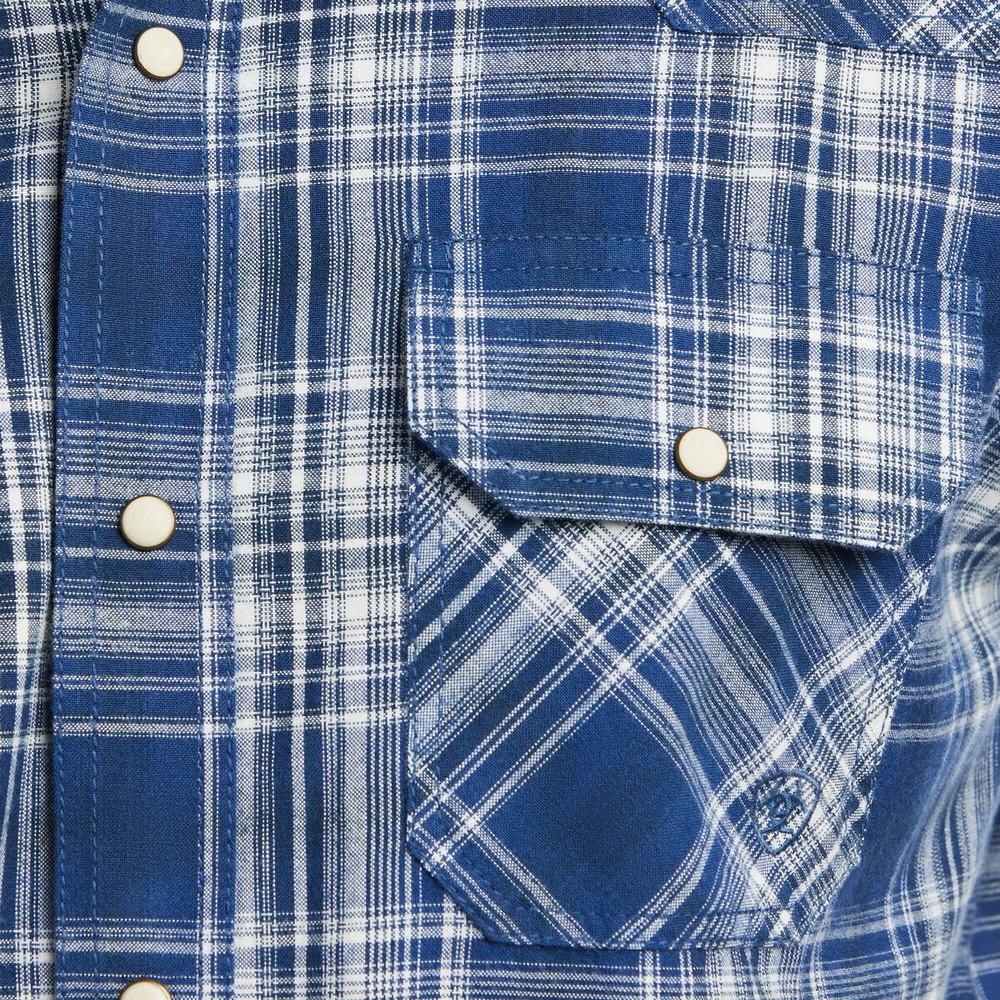 Indigo Ariat Hempstead Retro Fit Men's Shirts | ZTVC64715