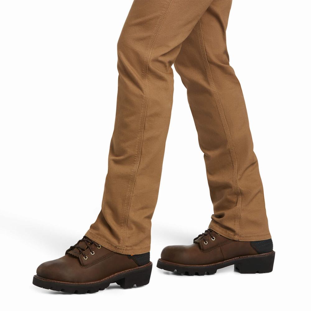 Khaki Ariat Rebar M7 DuraStretch Made Tough Men's Pants | VAIM26304