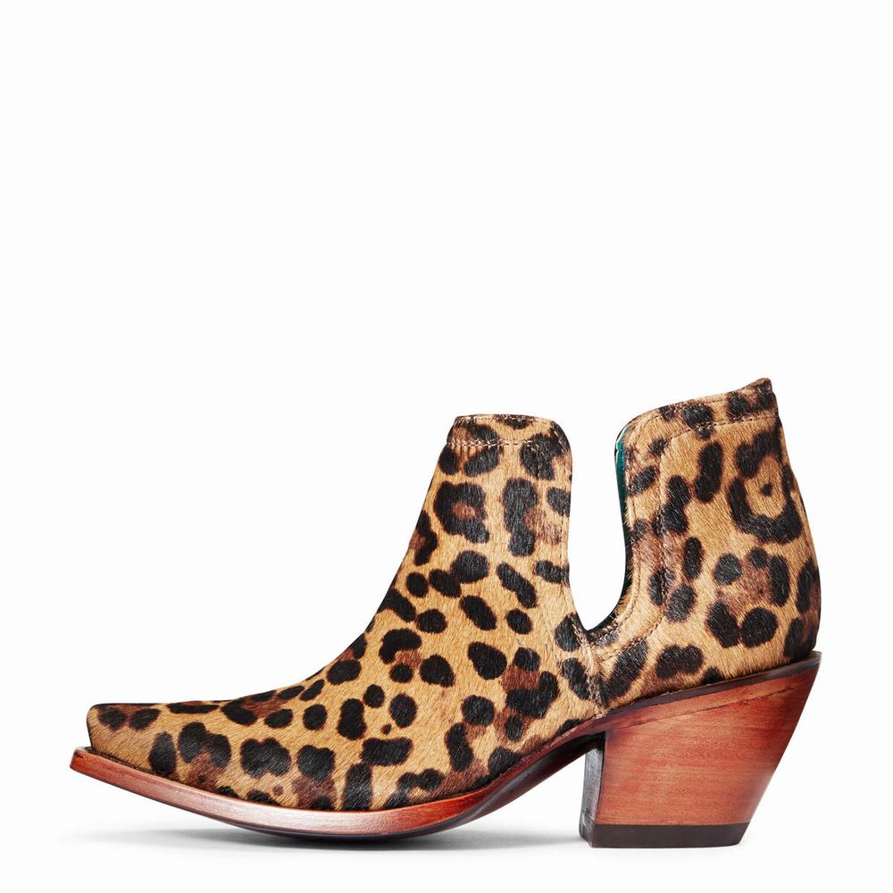 Leopard Ariat Dixon Haircalf Women's Booties | BJAW90417