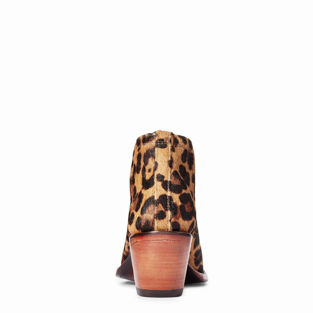 Leopard Ariat Dixon Haircalf Women's Booties | BJAW90417