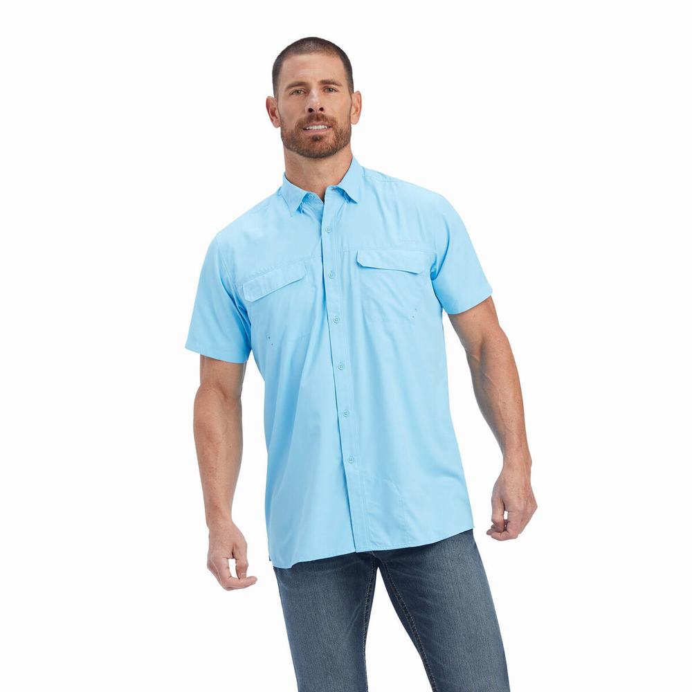 Multicolor Ariat VentTEK Outbound Fitted Men\'s Shirts | OGXL32985