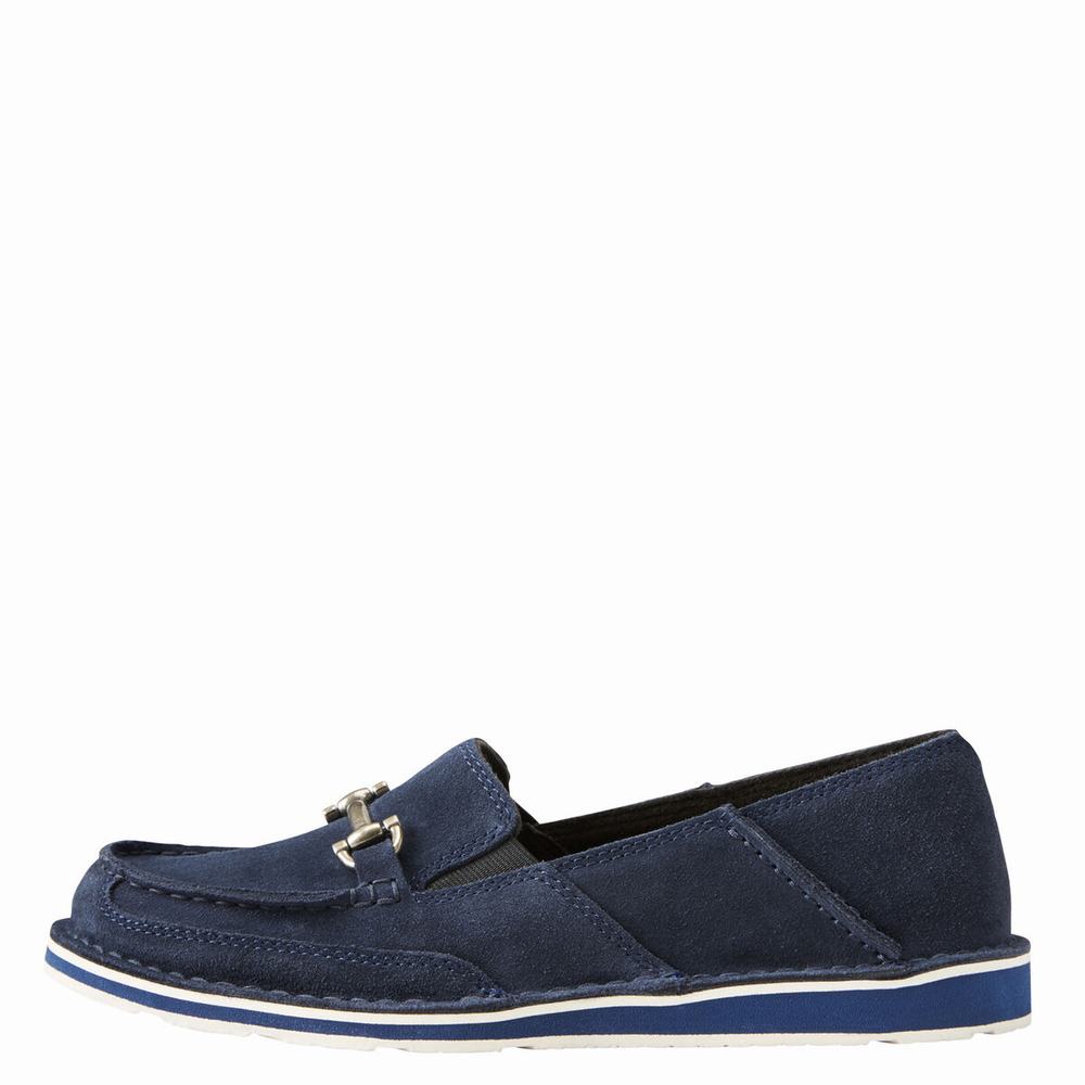 Navy Ariat Bit Cruiser Women's Sneakers | WBNG25374