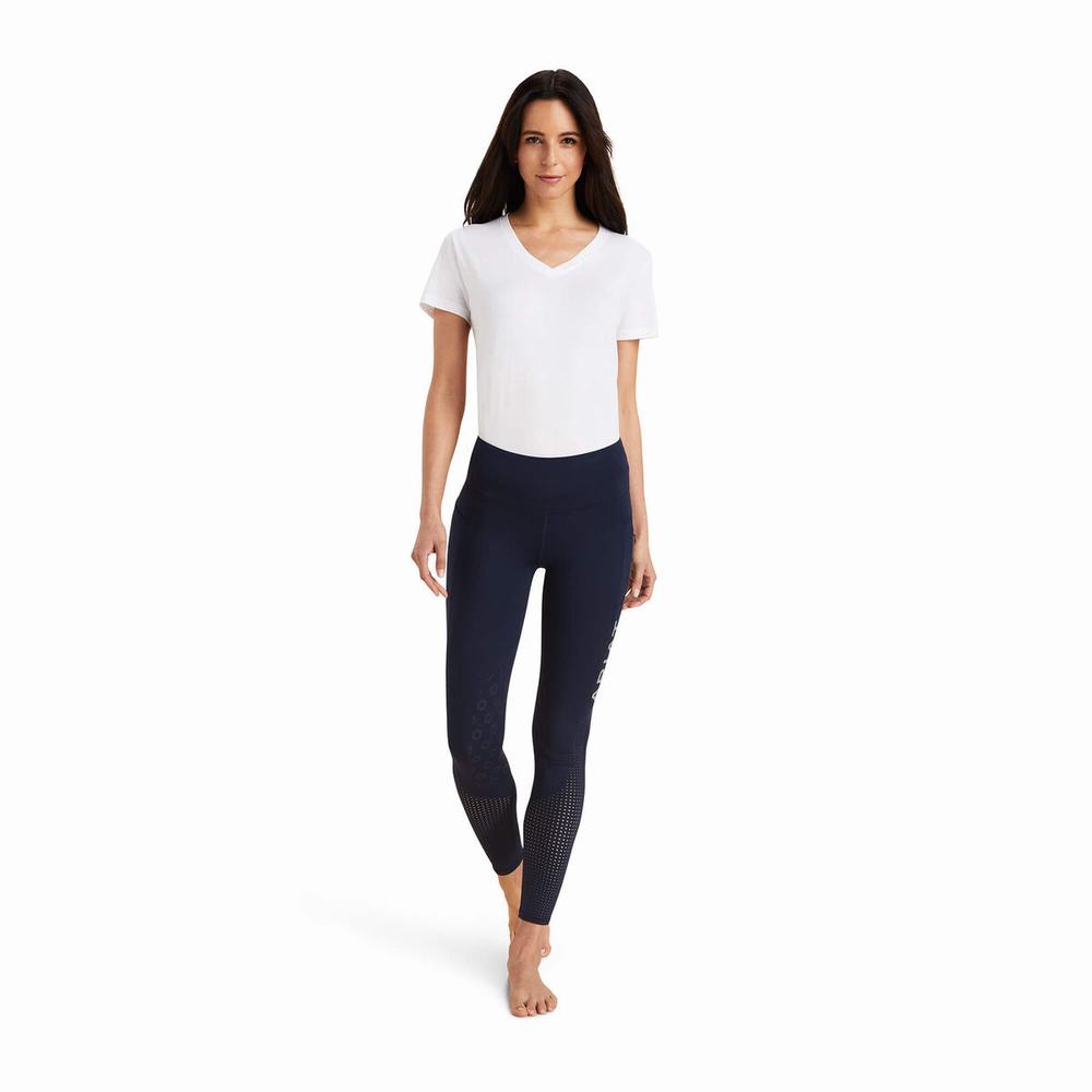 Navy Ariat Eos Knee Patch Women's Pants | EAHY39210