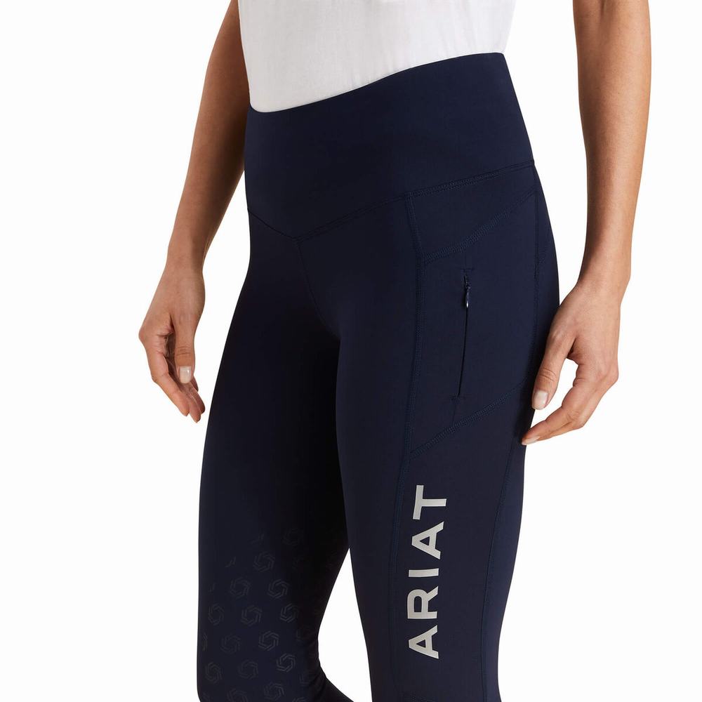 Navy Ariat Eos Knee Patch Women's Pants | EAHY39210