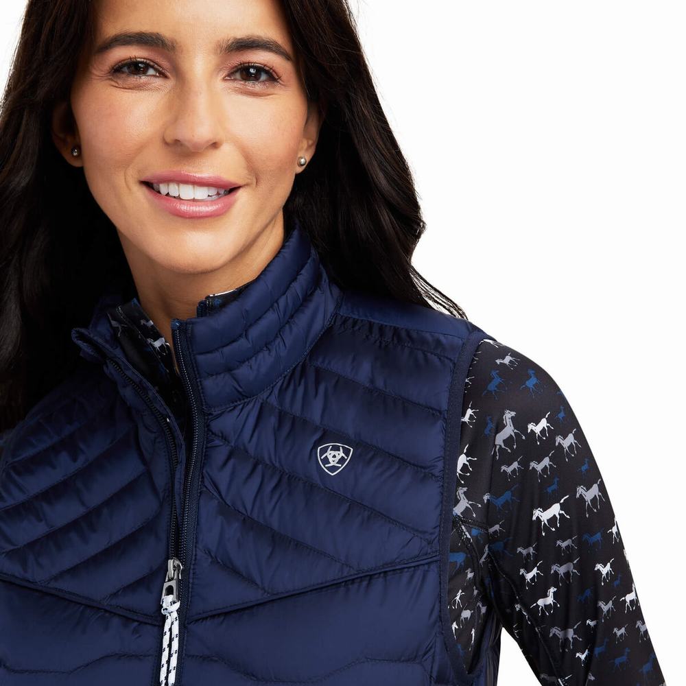 Navy Ariat Ideal Women's Jackets | CTXB21504