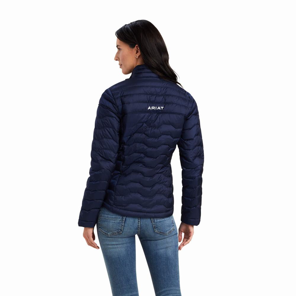 Navy Ariat Ideal Women's Jackets | GBIF87136