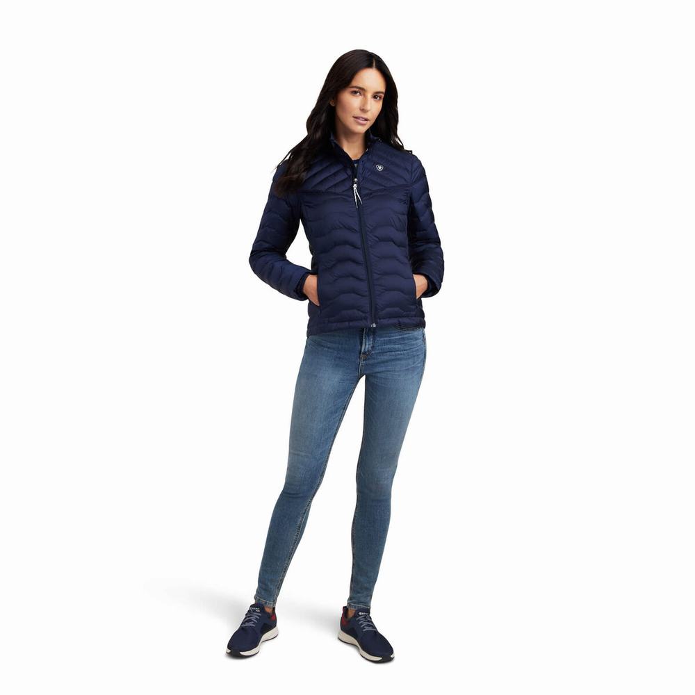 Navy Ariat Ideal Women's Jackets | GBIF87136