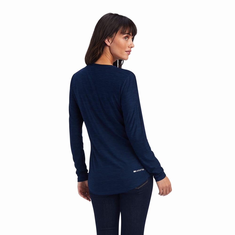 Navy Ariat Laguna Women's Tops | DZQY51396