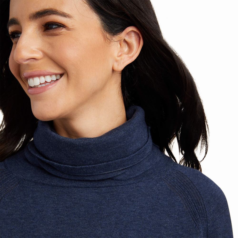 Navy Ariat Lexi Women's Sweaters | QTIM69405