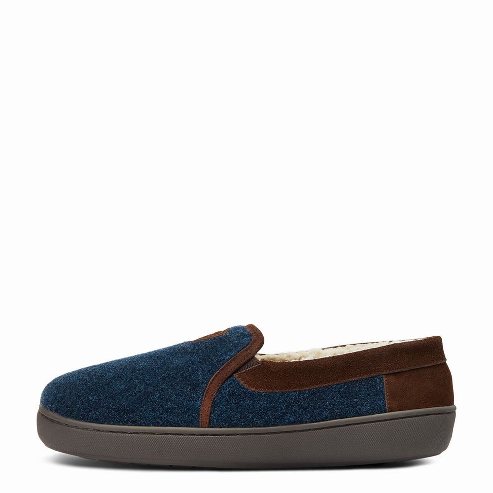 Navy Ariat Lincoln Men's Slippers | SIJQ09425