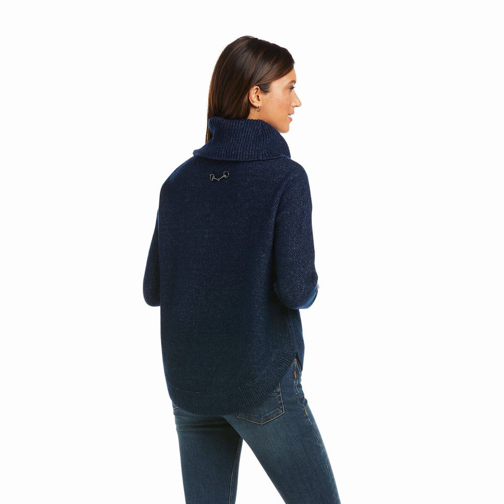 Navy Ariat Montara Women's Sweaters | RISZ61097