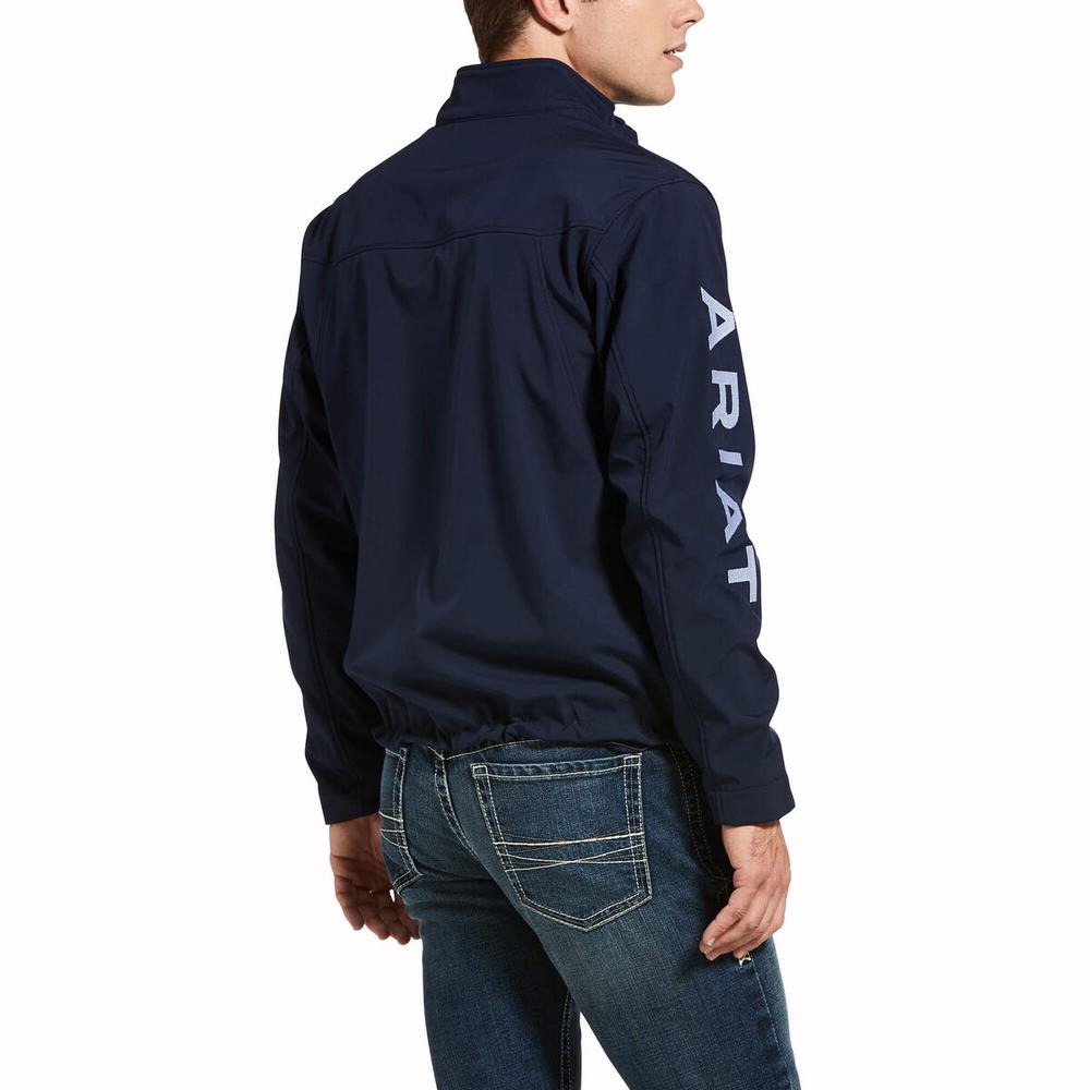 Navy Ariat New Team Softshell Men's English Riding | YSKG74063