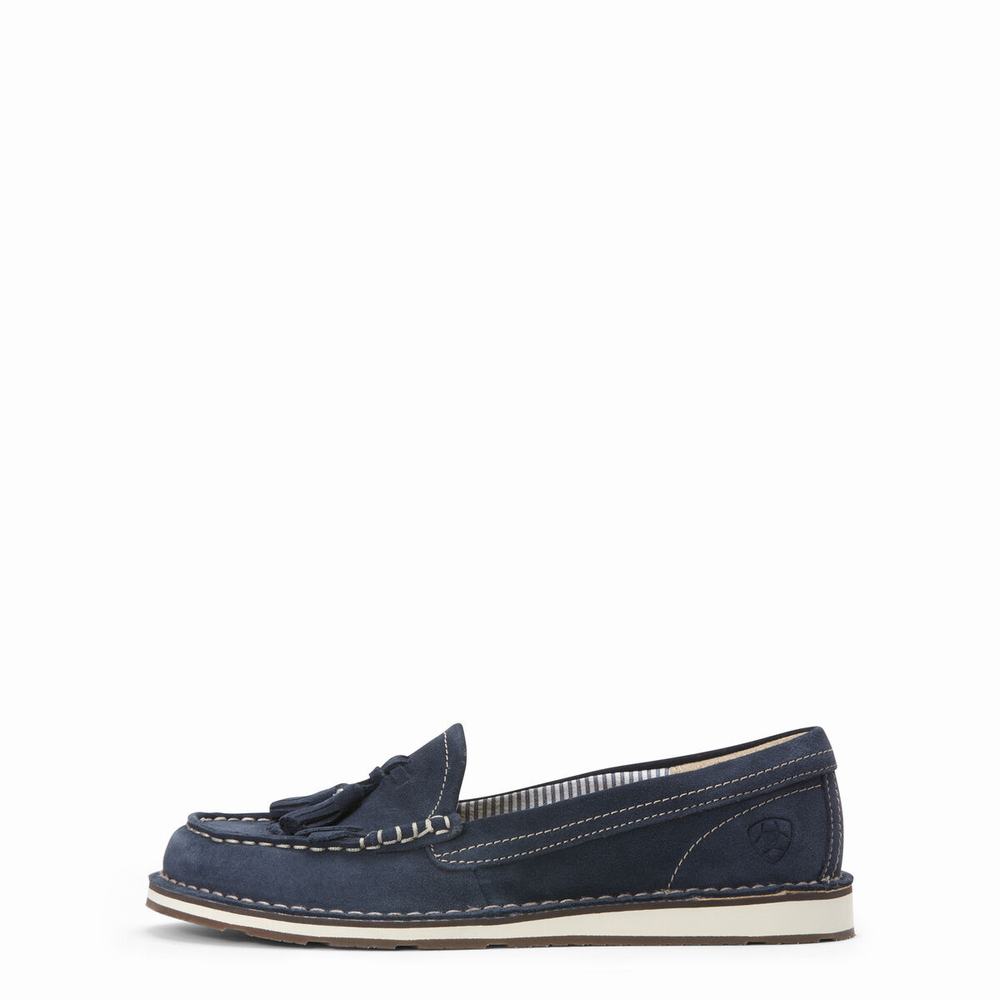 Navy Ariat Tassel Cruiser Women's Sneakers | PFQS63854