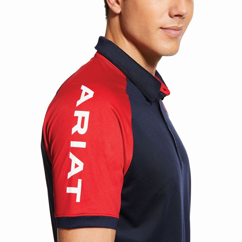 Navy Ariat Team 3.0 Men's English Riding | JUAY89261