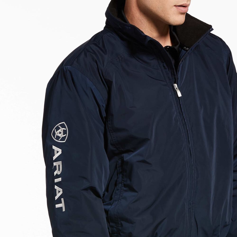 Navy Ariat Team Logo Insulated Men's English Riding | PVEF81570