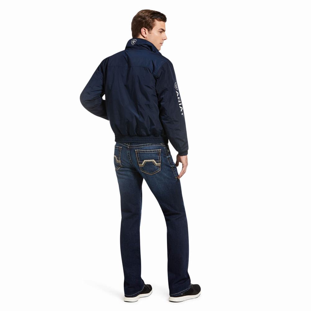 Navy Ariat Team Logo Insulated Men's English Riding | PVEF81570