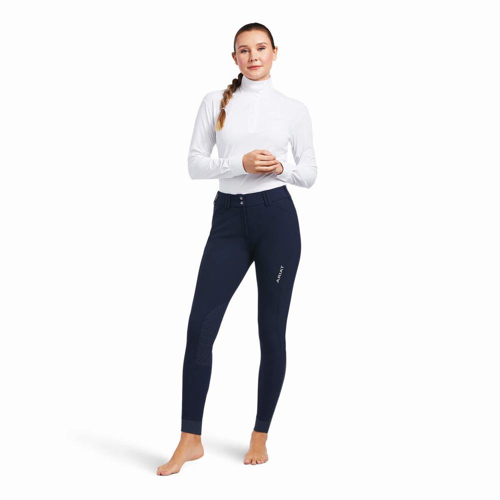 Navy Ariat Tri Factor Grip Women's Pants | AONF38962