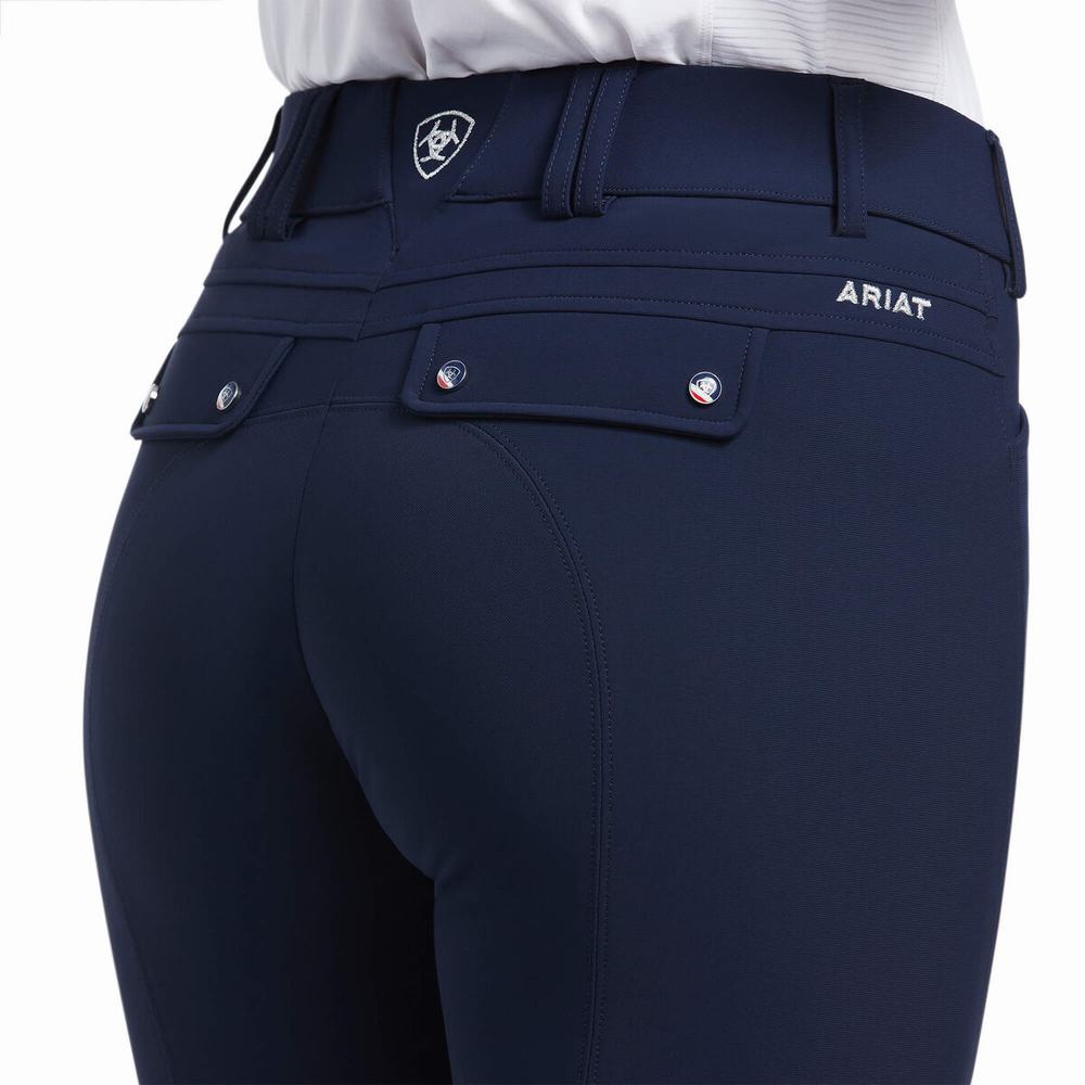 Navy Ariat Tri Factor Grip Women's Pants | AONF38962