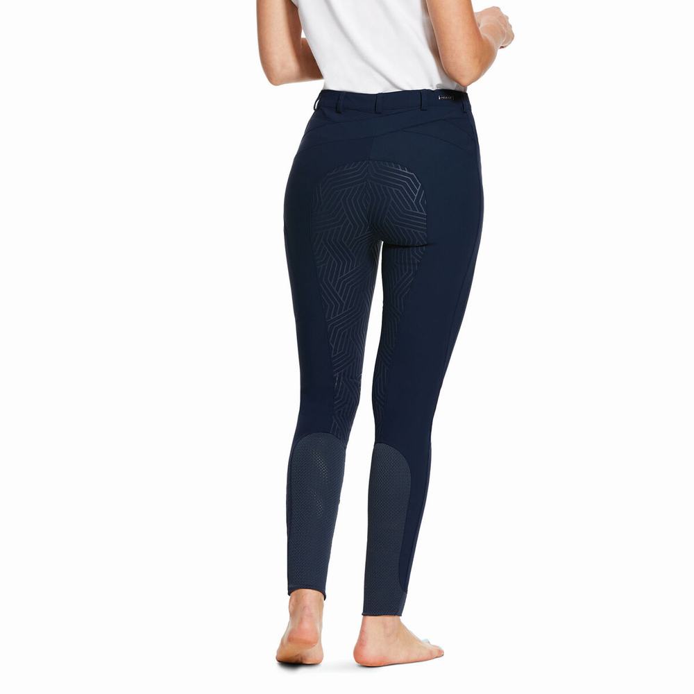 Navy Ariat Triton Grip Full Seat Breech Women's Pants | EWHK40581