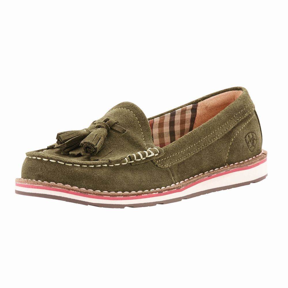 Olive Ariat Tassel Cruiser Women's Sneakers | EWCK86724