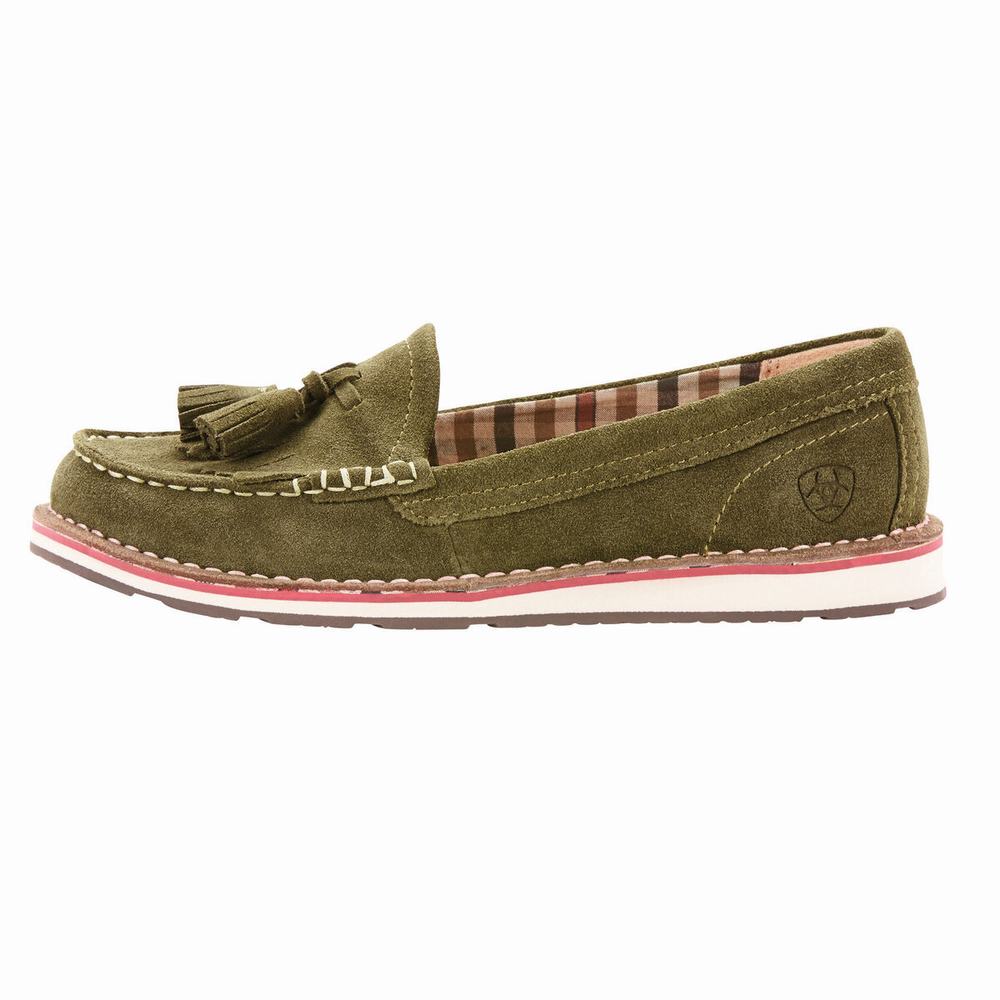 Olive Ariat Tassel Cruiser Women's Sneakers | EWCK86724