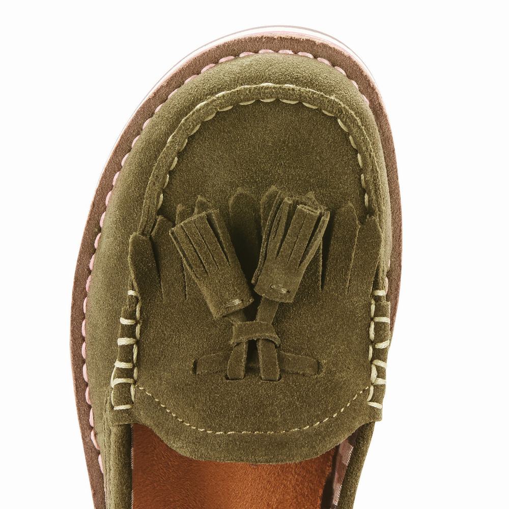 Olive Ariat Tassel Cruiser Women's Sneakers | EWCK86724