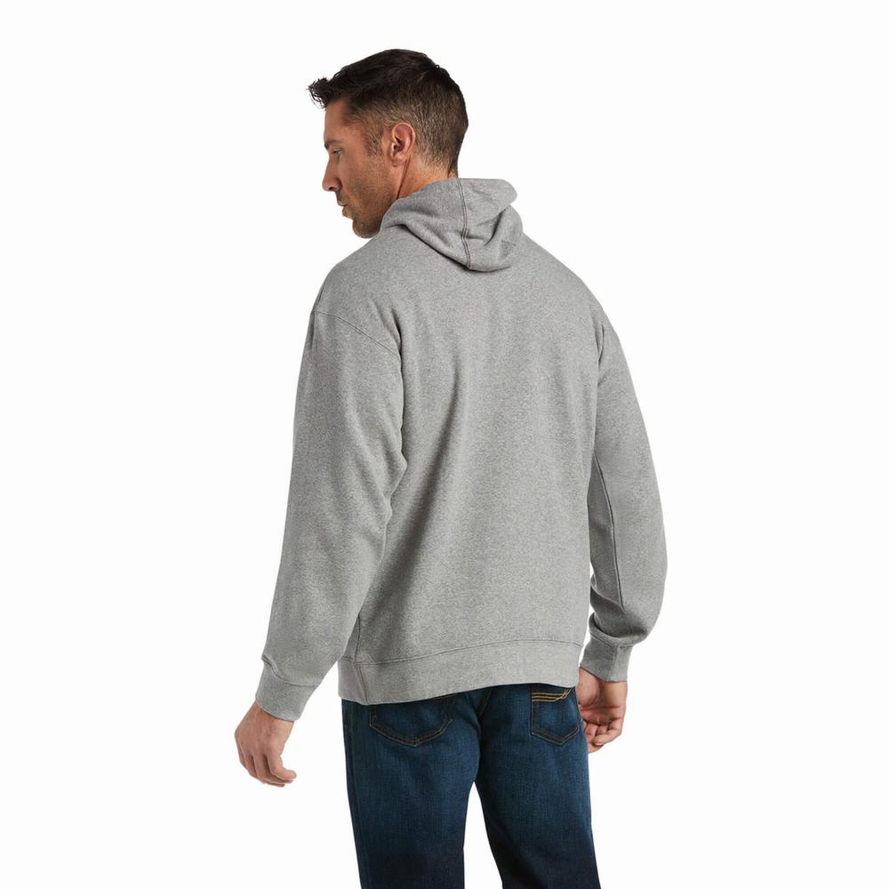 Orange Ariat Basic Men's Hoodies | TVCE76459