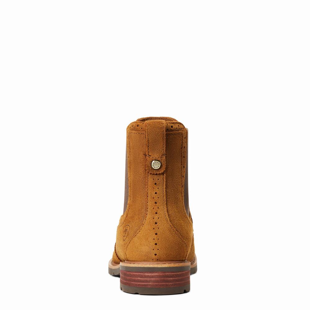 Orange Ariat Wexford Brogue Waterproof Women's Waterproof Boots | GMFY84937